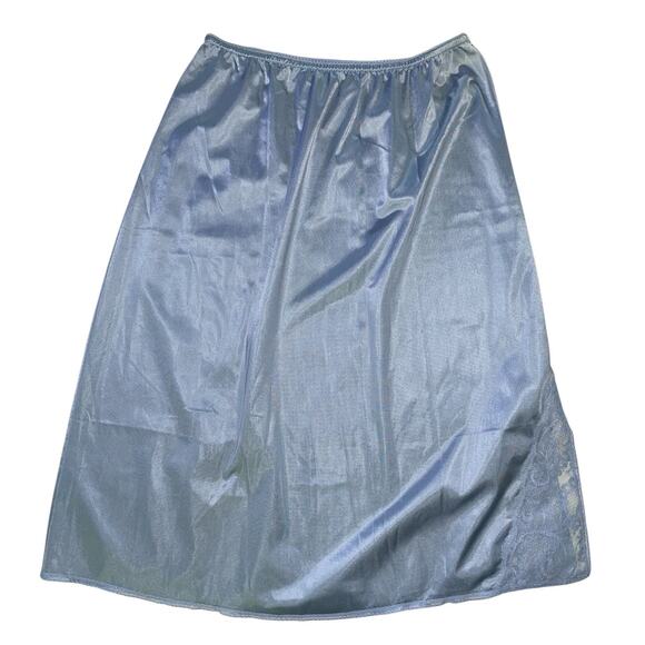 Maidenform Sweet Nothings Blue Lace Embellished Half Slip Small - Picture 1 of 9